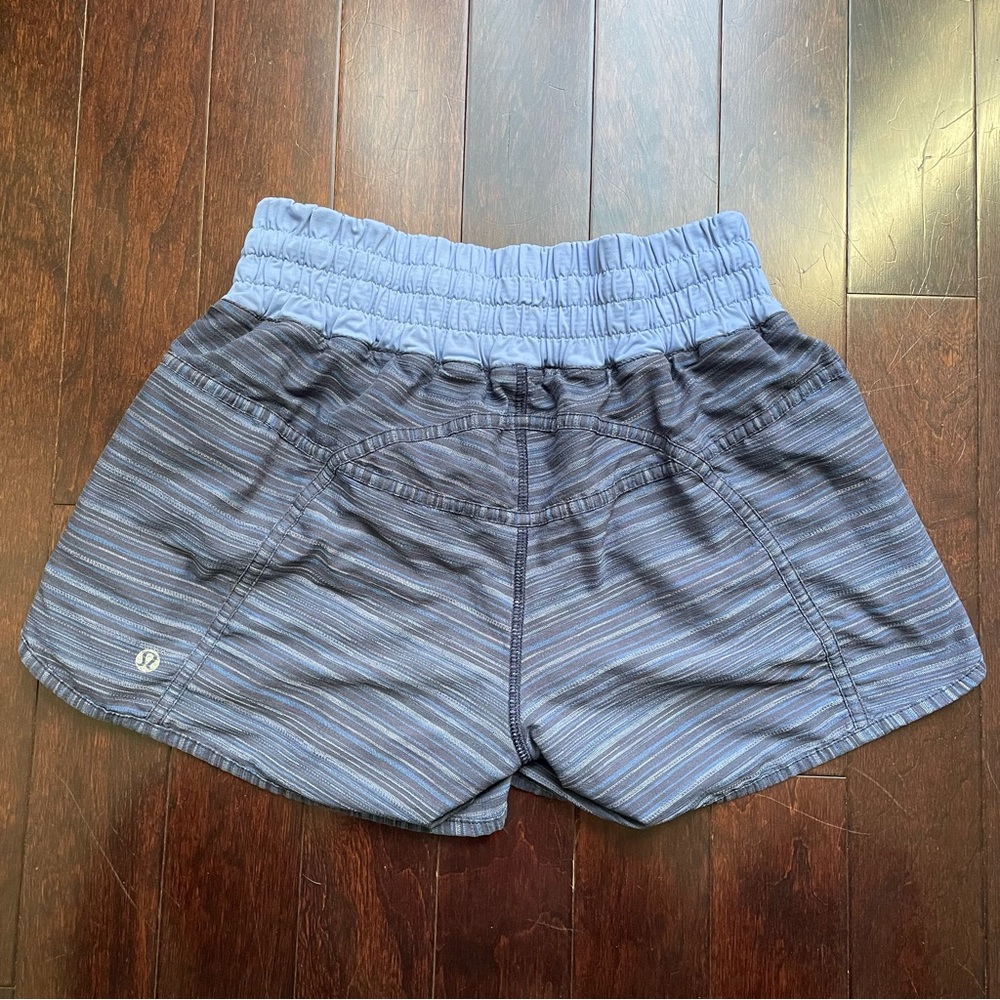 lululemon athletica Blue Striped Athletic Shorts - Picture 3 of 5